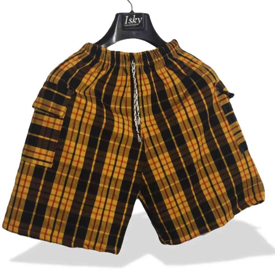 Stylish Checked Cargo Shorts | XXL Size 3pcs